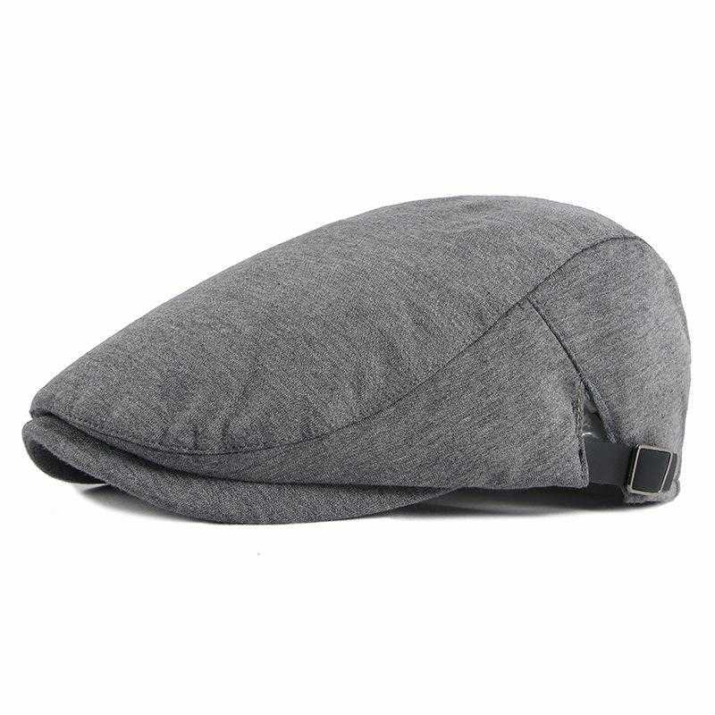 Bérets LDSLYJR 2021 coton printemps été couleur unie nouvelles garçons chapeau haut plat homme et femme peintre béret 88 G230612