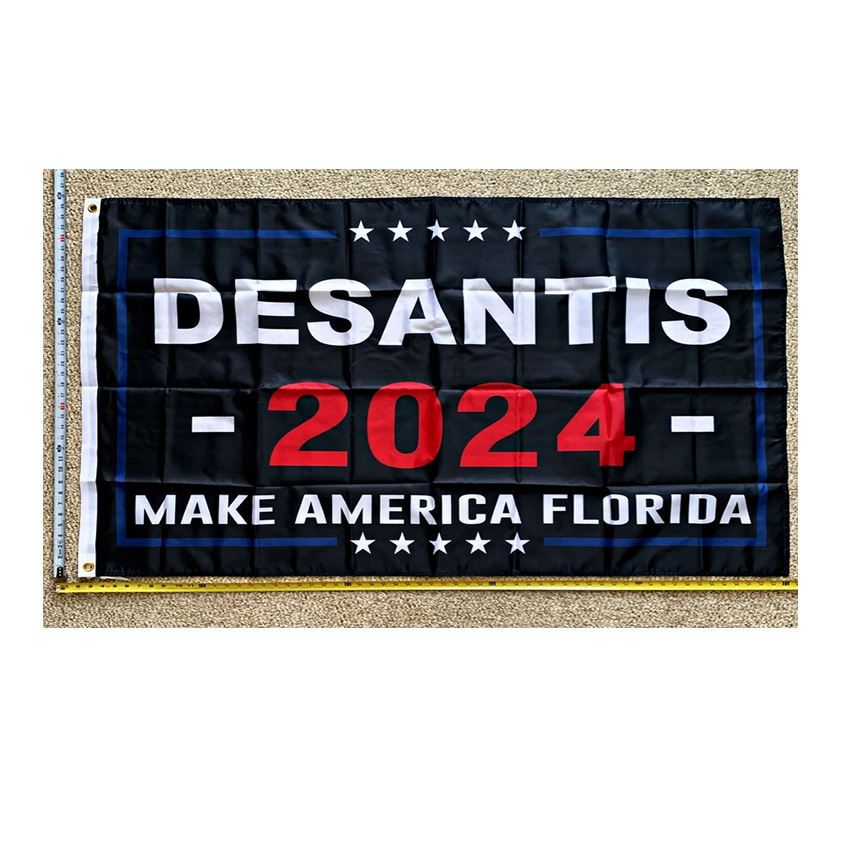 Senaste design 3x5 fot 100d Polyester Ron Desantis Flag 90x150cm Hemma Garden Banner Decorations for Us Presidentval