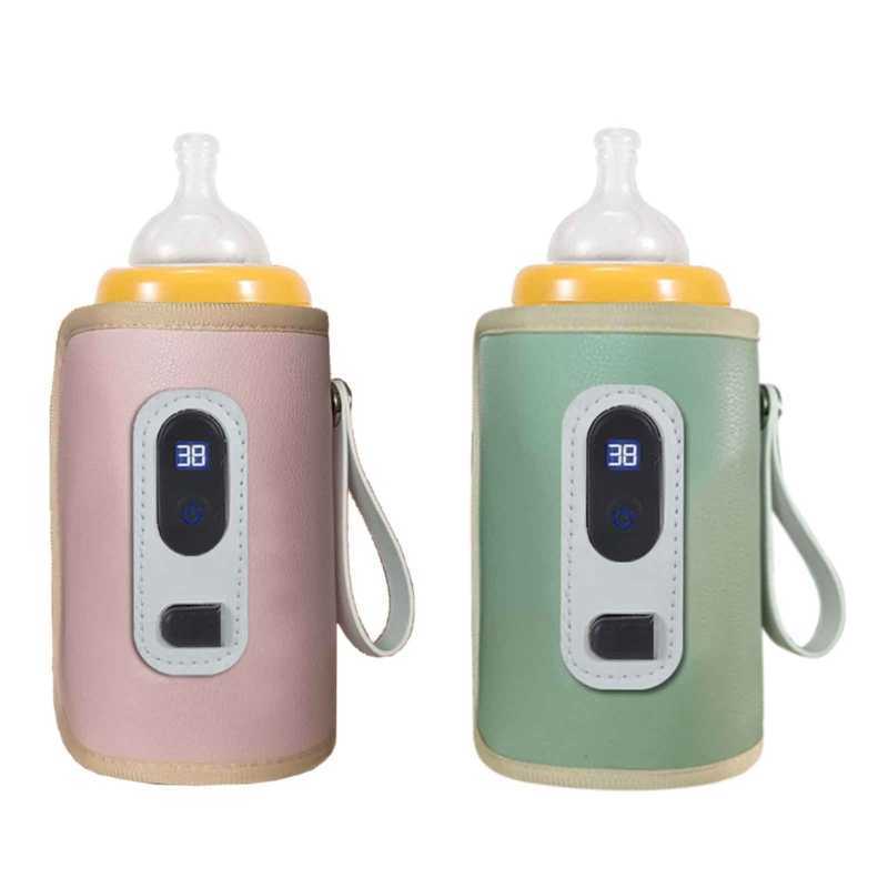 Baby Bottles# USB warm portable Vacuum flask Infant formula milk travel heating set baby care bottle nice good G220612