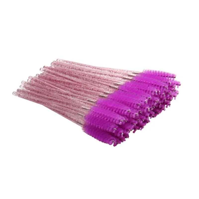 Shiny Disposable Eyelash Applicator Wands Curler Brush Set Mascara Eyebrow Spoolers Comb Spoolies Brushes