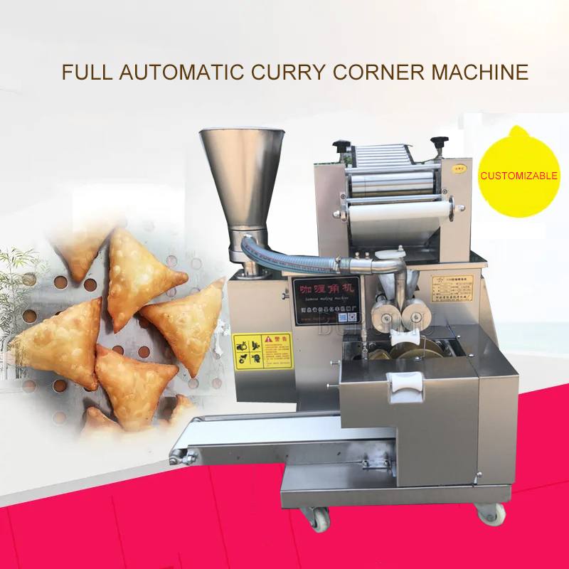 220V 110V högkvalitativ automatisk curry puff samosa maker dumpling maker samosa tillverkning maskin