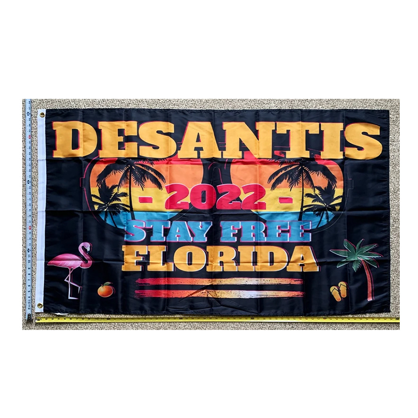 Senaste design 3x5 fot 100d Polyester Ron Desantis Flag 90x150cm Hemma Garden Banner Decorations for Us Presidentval