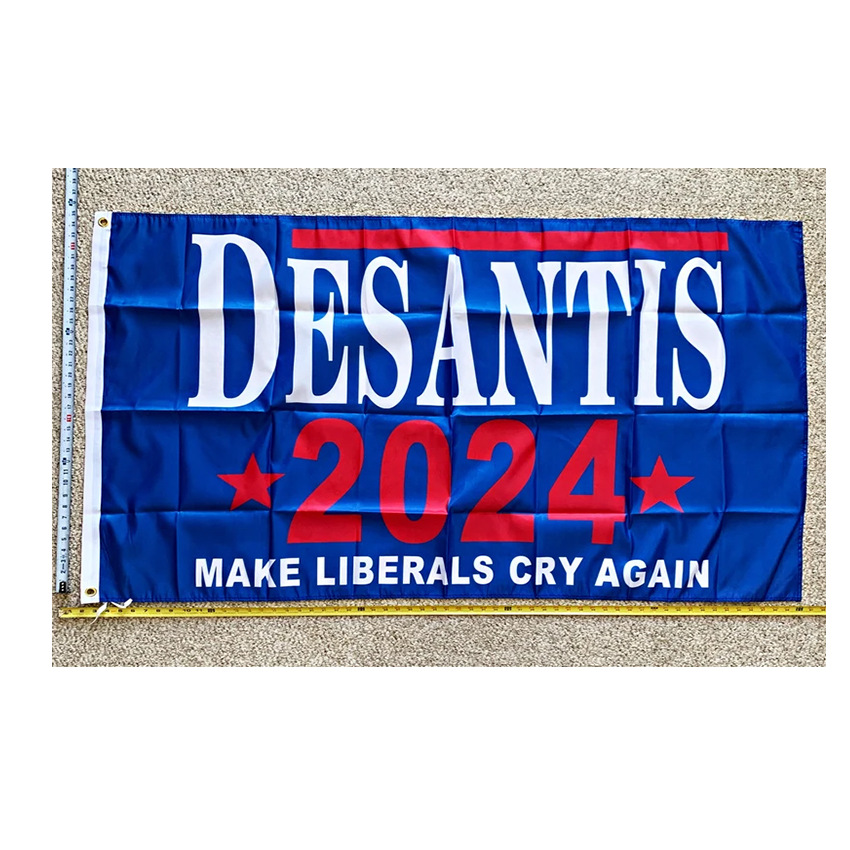 Senaste design 3x5 fot 100d Polyester Ron Desantis Flag 90x150cm Hemma Garden Banner Decorations for Us Presidentval