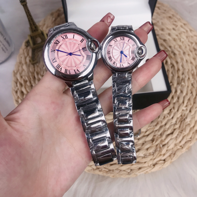 Men and women watch designer watch 28mm stainless steel bracelet ring gift set automatic mechanical quartz waterproof watch