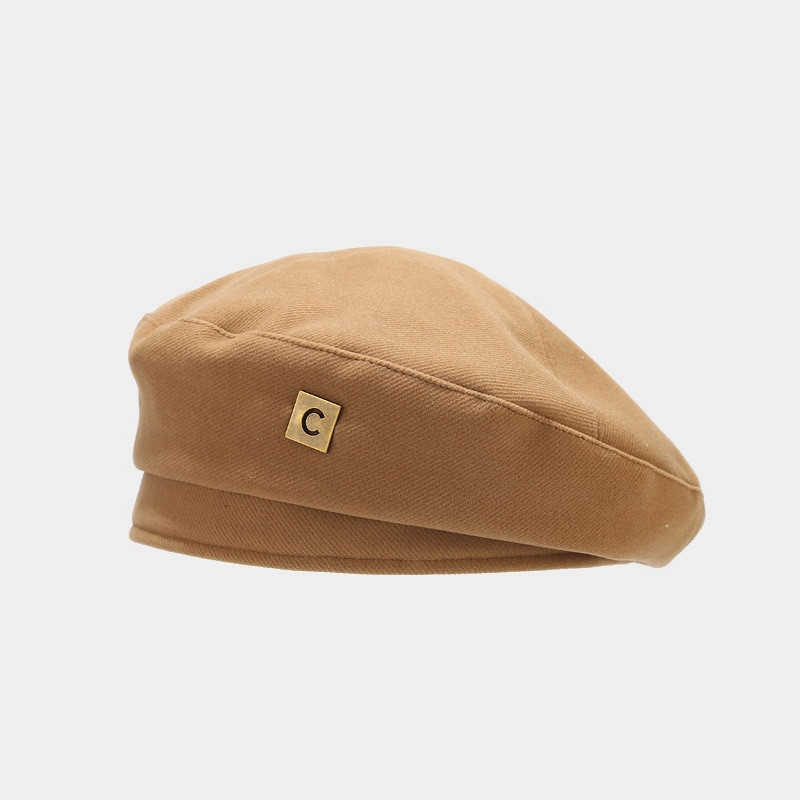 Berets الخريف الشتاء القطن قرعة الرسام النساء والفتيات قبعة مثمنة 08 G220612