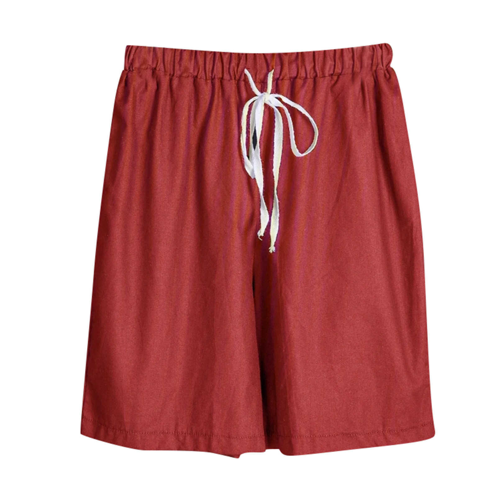 New Pajama Casual Loose Cotton Daisy Print Wide Leg Plus Size Shorts Women's Underwear Cortos P230606