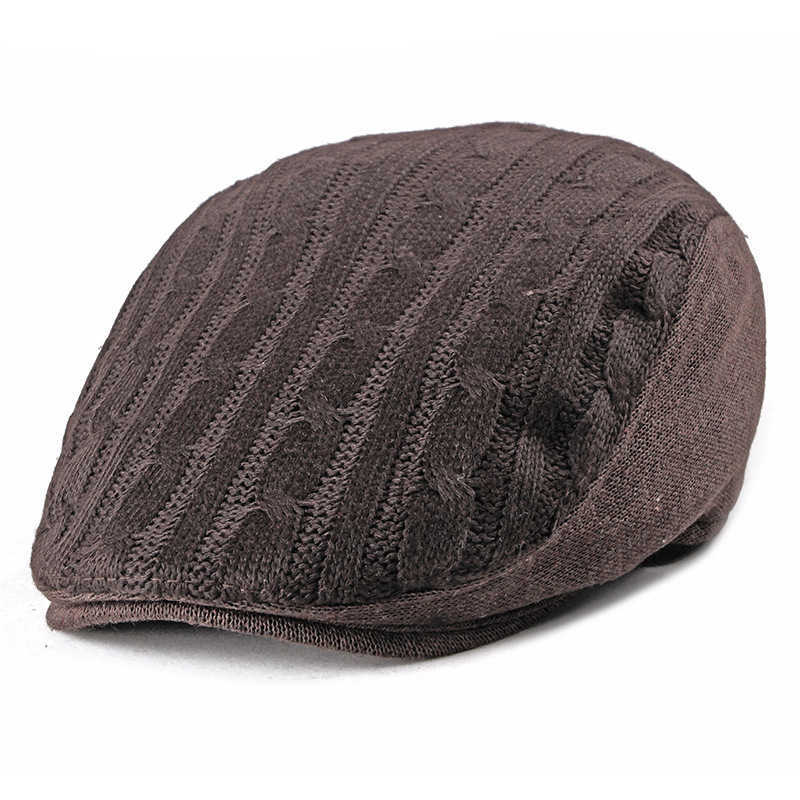 Baretten Herfst Winter Acryl Effen Nieuws Jongens Flat Top Hat Mannelijke Vrouwelijke Schilder Baret G220612