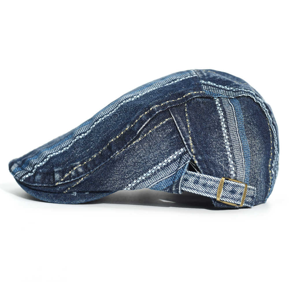 Boinas Jeans Fashion Newsboy Caps Boina casual masculina comum primavera rattan macio sólido condução chapéu de táxi G230612