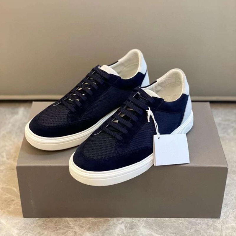 Fashion Casual Shoes Men Senior Knit Calfskin Runners Sneaker Italy Originals Onyx harts Låg Top Elastic Band Designer Platforms Breattable Sports Shoes Box EU 39-44