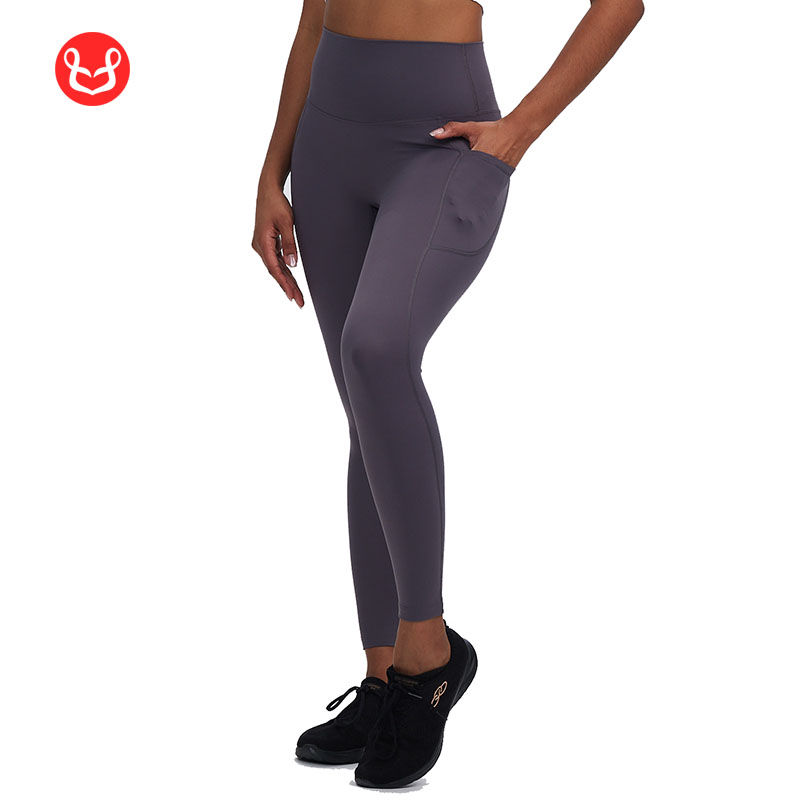 Yoga Pants For Women's Fitness Push Up Exercise Running With Side Pocket Gym Seamless Peach Butt Tight Leggings VELAFEEL