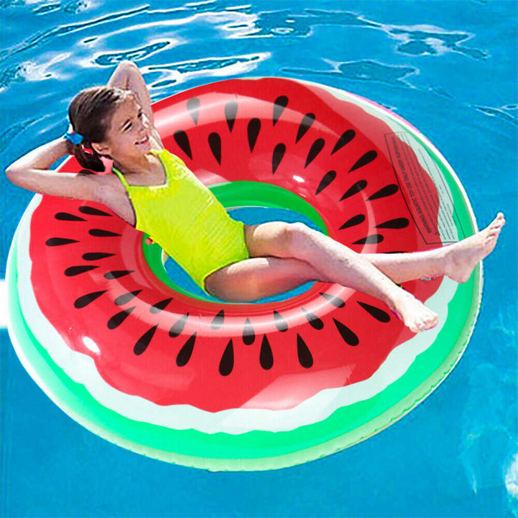 Flotteurs gonflables Tubes Pastèque gonflable flottant rond Swim anneau pour enfants adulte géant coussin d'air beach party piscine jouets P230612