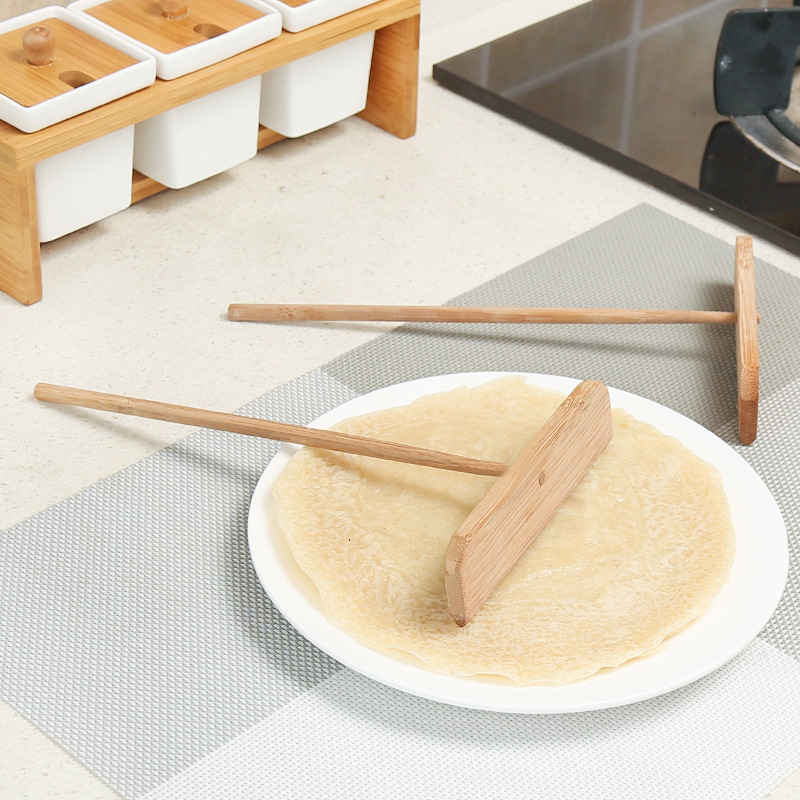 New Chinese Specialty Crepe Maker Pancake Batter Wooden Spreader Stick Home Kitchen Tool DIY Restaurant Canteen Special Supplies