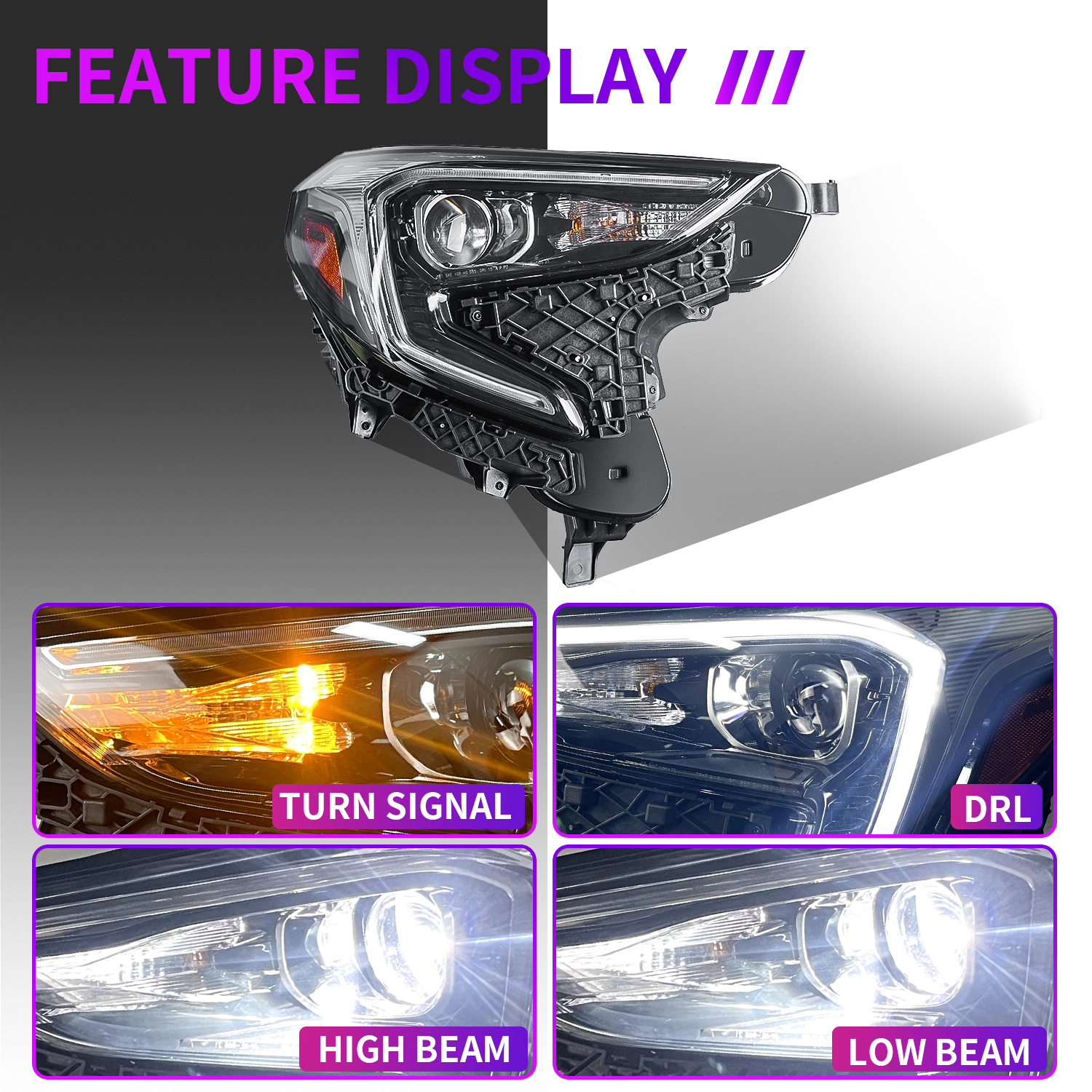 Luzes dianteiras do carro para gmc terreno 20 17-20 22 oem estilo original farol de circulação diurna lâmpada de sinal de volta de nevoeiro