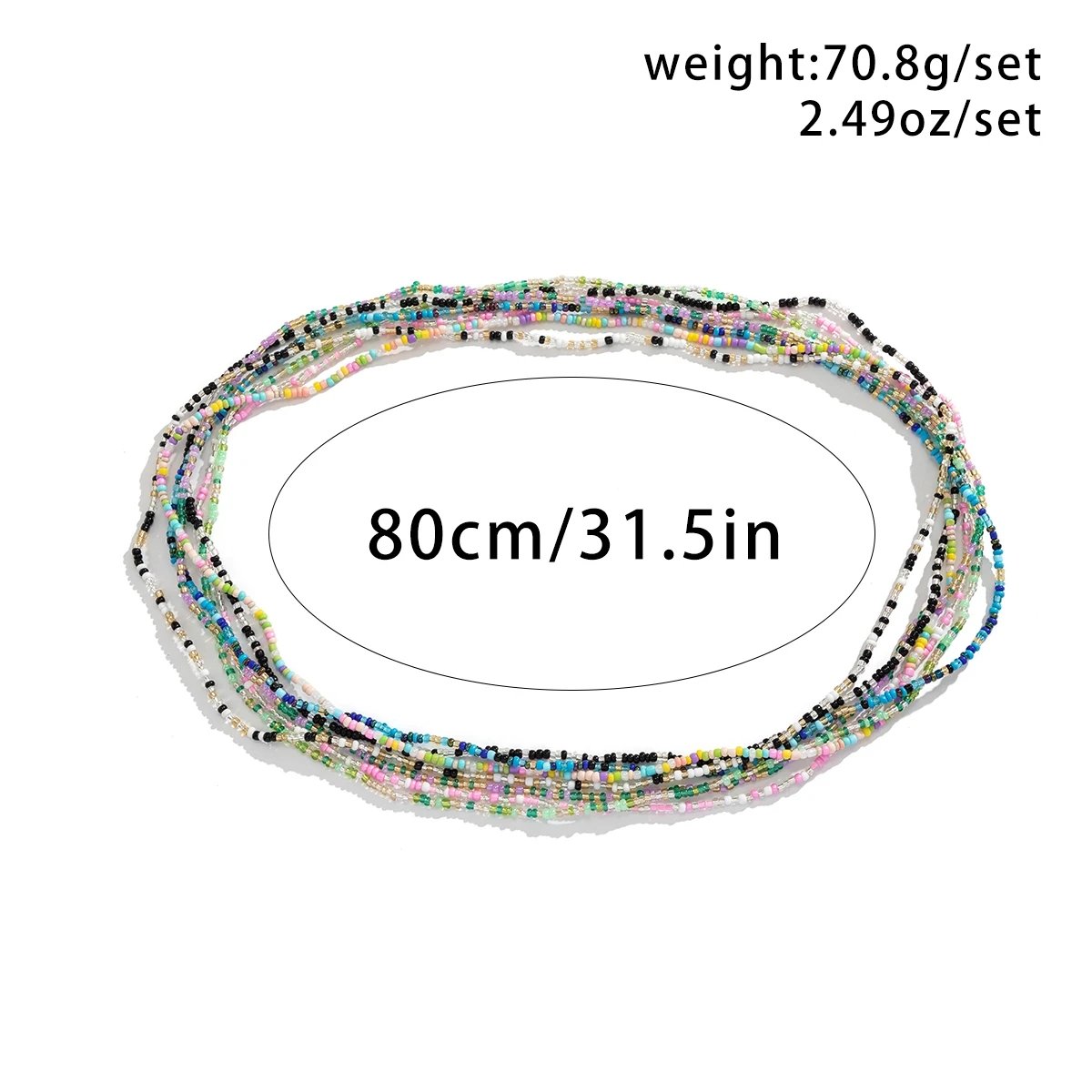 Multilayer Acryl Rocailles Bauch Taille Kette für Frauen Schmuck Böhmen Sexy Bikini Perlen Körper Kette Sommer Nachtclub