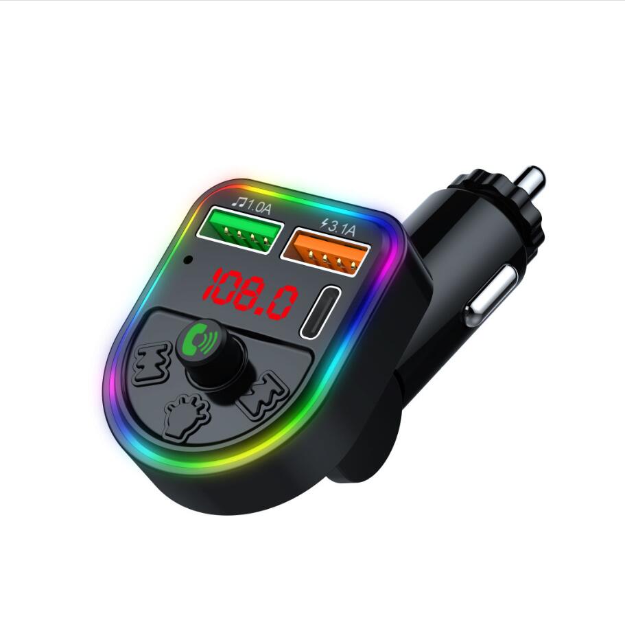 Car Charger P2 BT5.0 FM Transmitter Dual USB Fast Charging PD Type C Ports Handsfree Audio Receiver Auto MP3 Player for Cellphones P3 P4 P18 P19 P20 P21 F22 P6