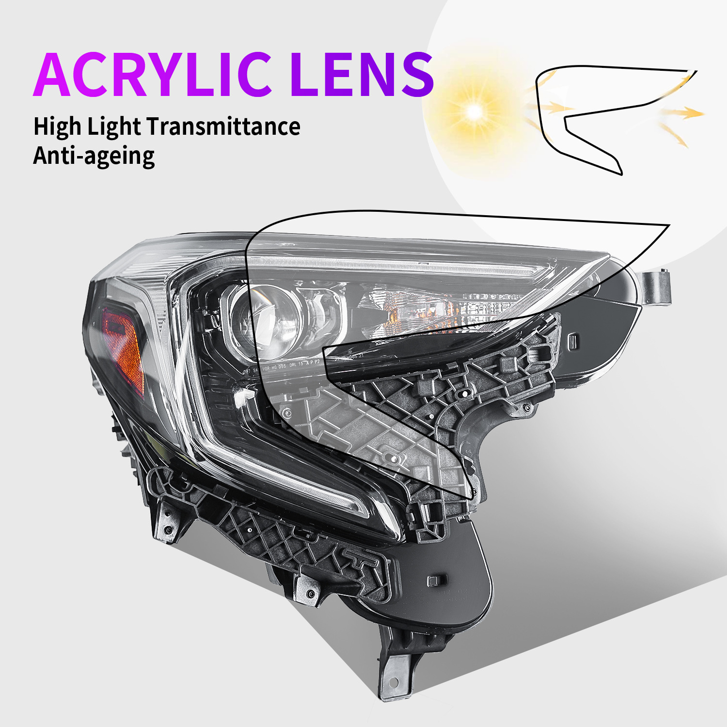 Luci anteriori auto GMC TERRAIN 20 17-20 22 OEM stile originale faro di marcia diurna fendinebbia indicatore di direzione