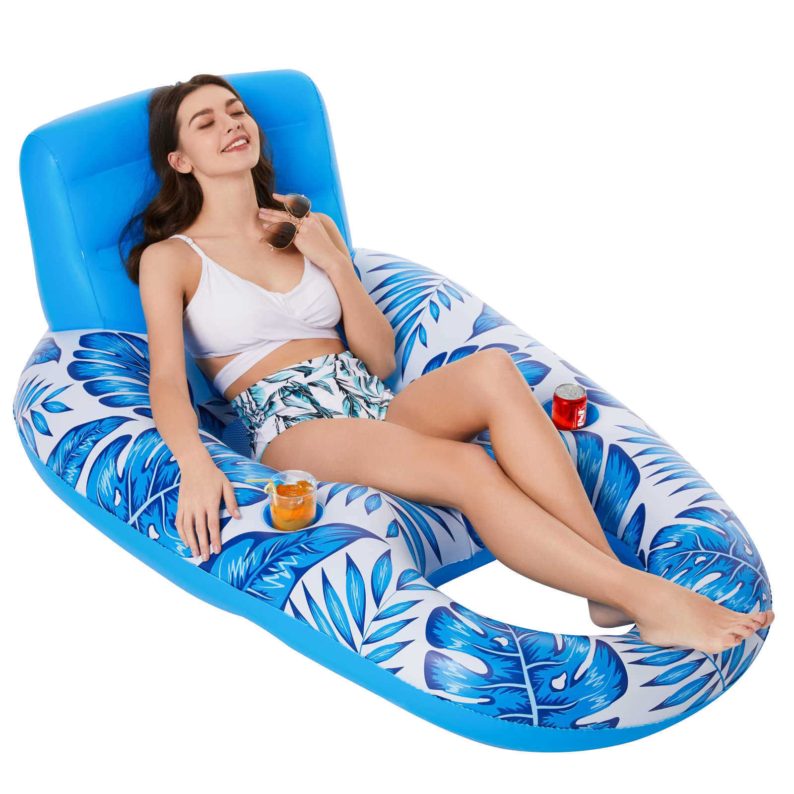 Flotteurs Tubes Flotteur d'eau gonflable multifonctionnel dossier flottant chaise portable et durable adulte piscine fête P230612