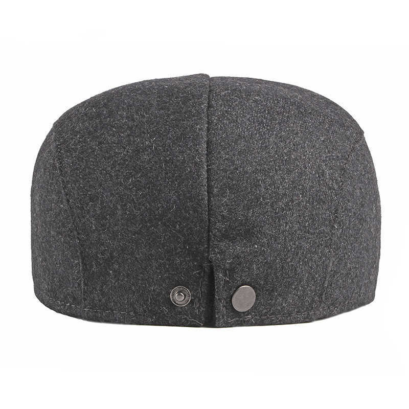 Bérets Automne Hiver Polyester Solid News Boys' Flat Top Hat Male and Female Painter Beret 02 G220612