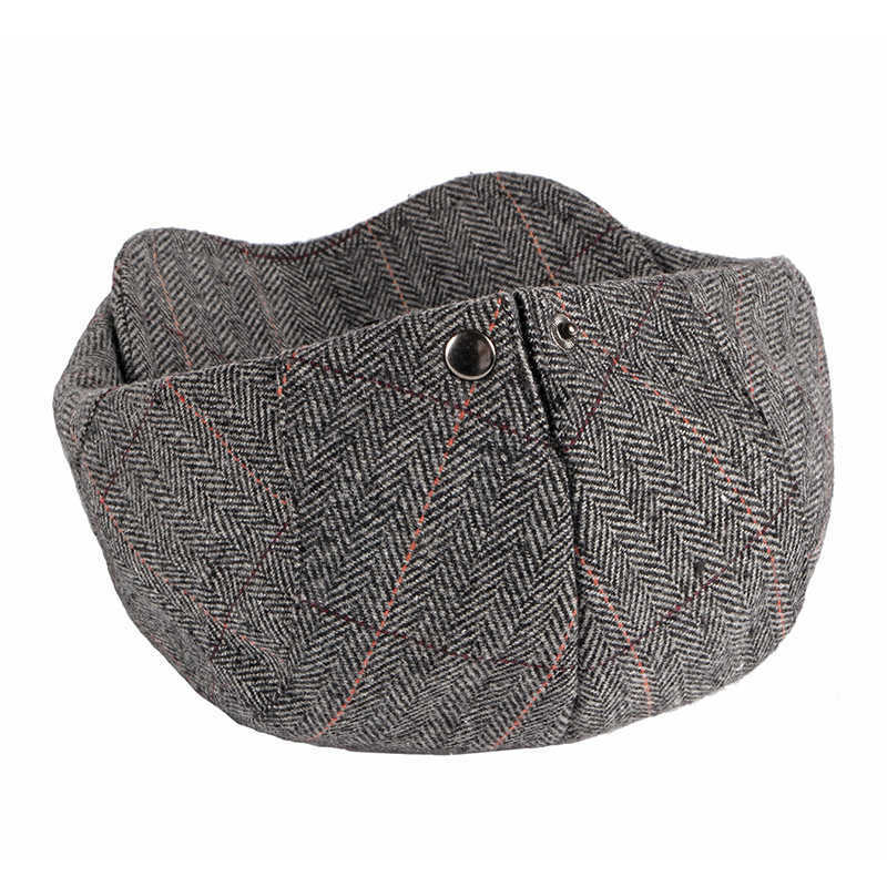 Beret Fall/Winter 2023 Poliester Vintage Plaid Keep Warm News Flat Nail Hat Mężczyzna i żeńska malarz Beret 111 G230612