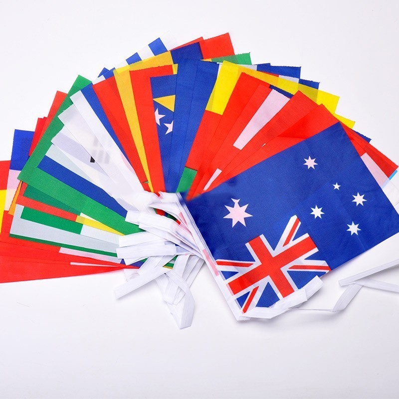 /let String Flag Countries Around The World Nations Flag Games Hanging banner 21*14cm 20x30cm