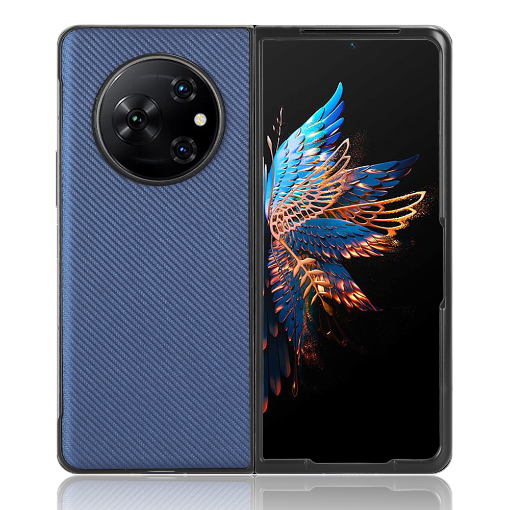 Stoßfeste Hüllen für Tecno Phantom V Fold Case Fiber PU Leder Schutzhülle