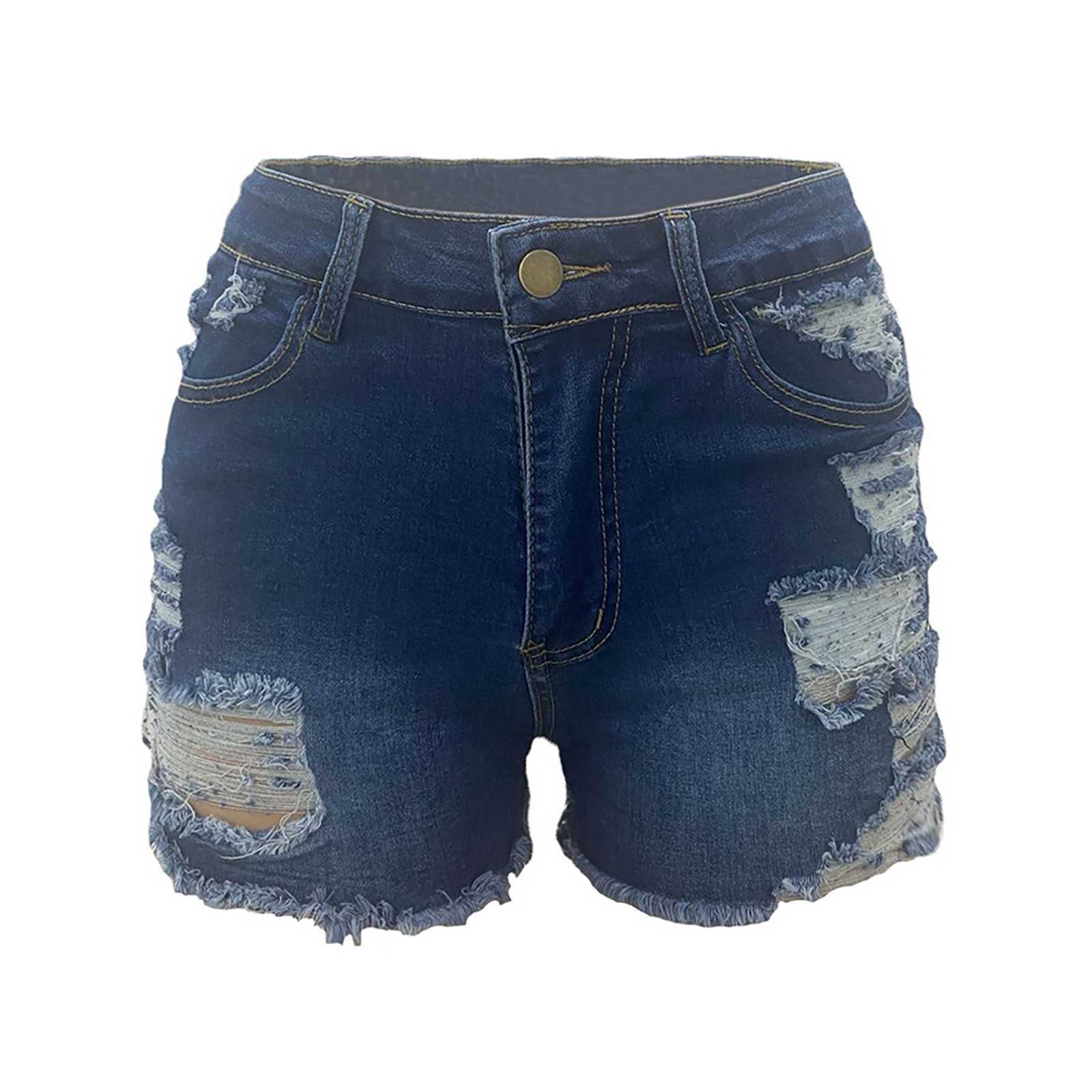 Vrouwen Shorts Sexy denim droge hoge taille mode gat hotpants zomer knop shorts vrouwen straatkleding Dagelijkse kleding Pantalones Cortos nieuwe P230606