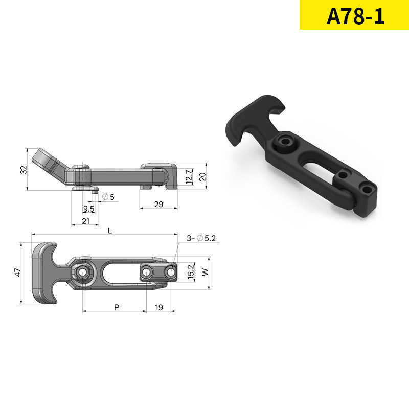 New Car Engine Hood Rubber Latch Flexible T-Handle Hasp Rubber Flexible Draw Latches With Brackets For Tool Box Vehicle Accessories