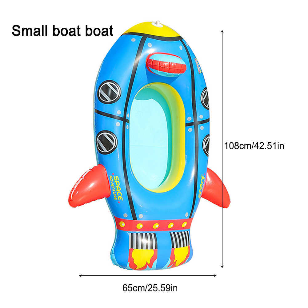 Galleggianti Tubi Dirigibile gonfiabile bambini Swim Anello barche in PVC Giocattolo acquatico antistrappo con volante utilizzato giochi di società in piscina P230612