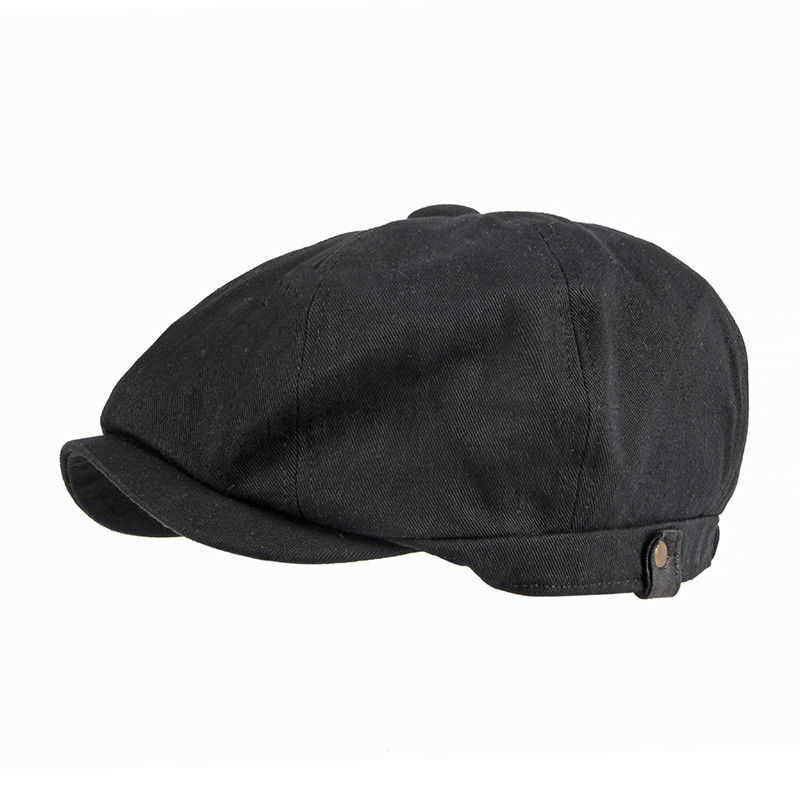 Bérets Printemps 2023 Pur coton Newsboy Flat top hat Homme et femme peintre Béret G220612