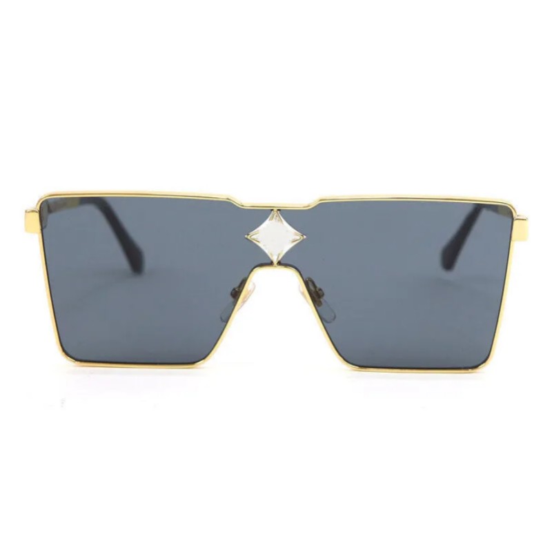 Fashion Classic Designer Solglasögon för män Cyclone Square Metal Flour Gold Solglasögon UV400 Unisex Vintage Style Attitude Solglasögon Skydd Eyewearz