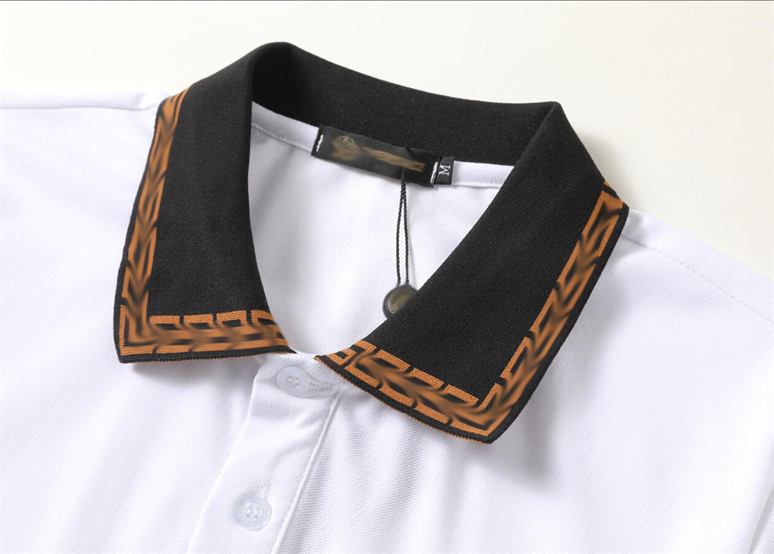 2023os New summer men's casual striped lapel short-sleeved POIO shirt M-3XL