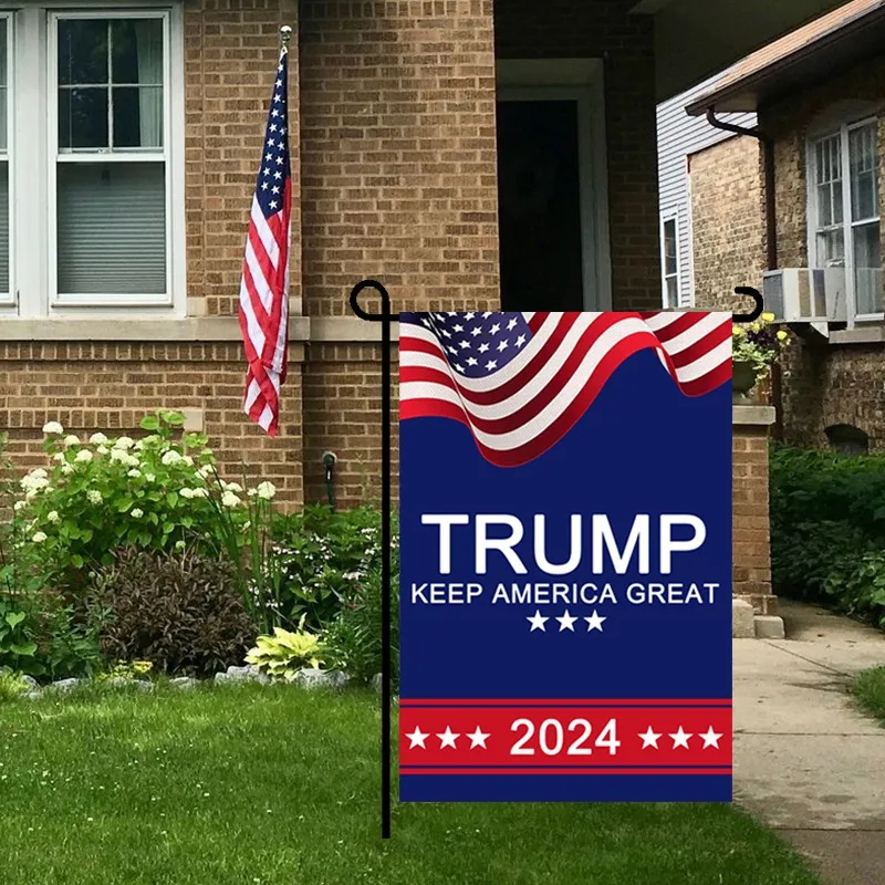 Valbannerflaggor 2024 Trump Garden Campaign for Flag President US Banners Keep America Great 45*30cm