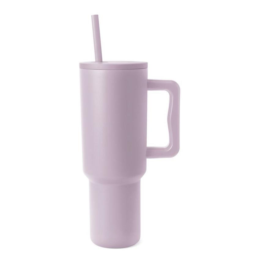 Nytt lagerlager 40oz muggar sublimering tumbler med handtag lock strå rostfritt stål kaffe stor kapacitet öl vin vatten flaskan camping cup dricka hav b5