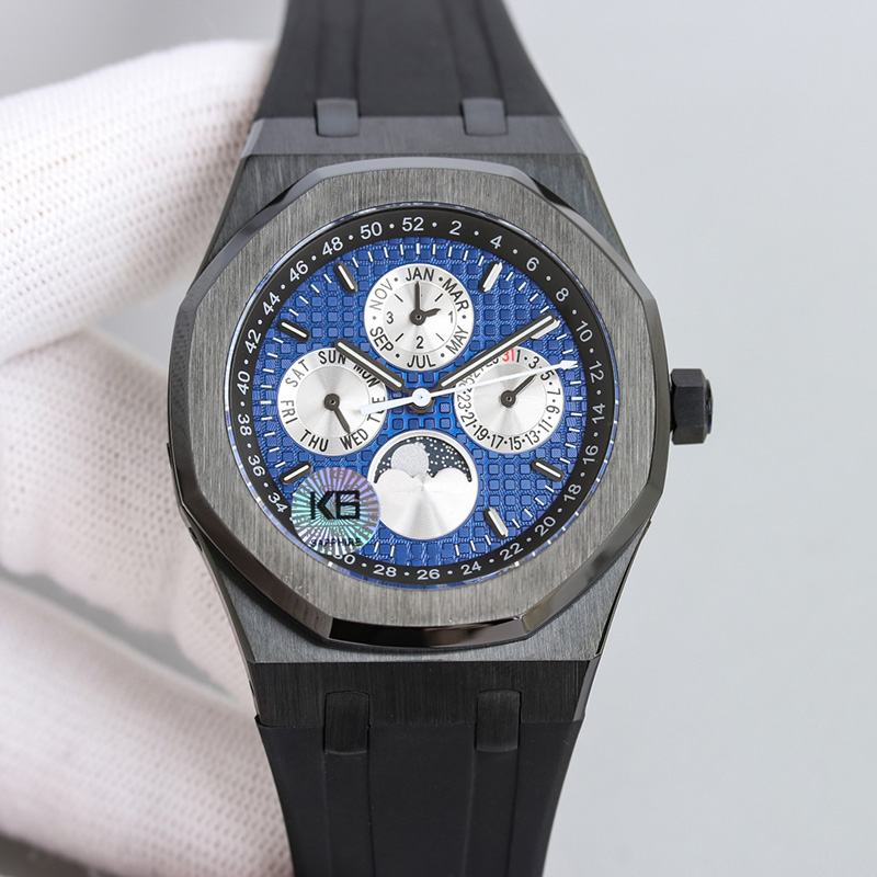 Moon Phase Watch 자동 기계식 5134 Movement Mens Watches 41mm 모든 다이얼 작업 작업 사파이어 방수 수영 손목 시계 Montre de Luxe