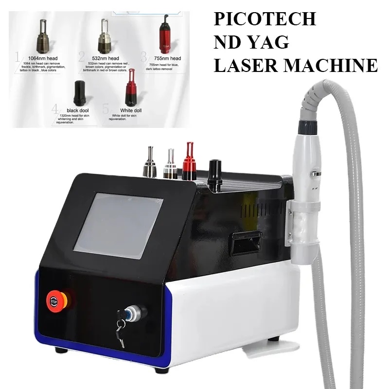 Machine de beauté laser Pico à 3 longueurs d'onde nd yag laser détatouage laser picoseconde élimination des taches de rousseur Q Switch Nd Yag Tattoo Remova équipement de spa de salon