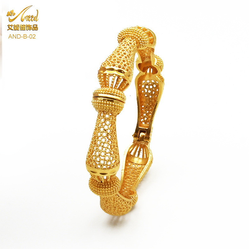 ANIID 24K Dubai Bangles Gold African Bracelet For Women Whole Designer Alloy Jewellery Wedding Luxury Hawaiian Jewelry 220713252D