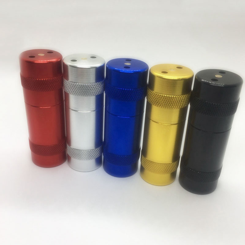 Smoking Colorful Cracker Aluminum Alloy Non-slip Bottle Opener Pollen Press Cream Whipper Cylindrical Style Dispenser Dry Herb Tobacco Smoking Holder