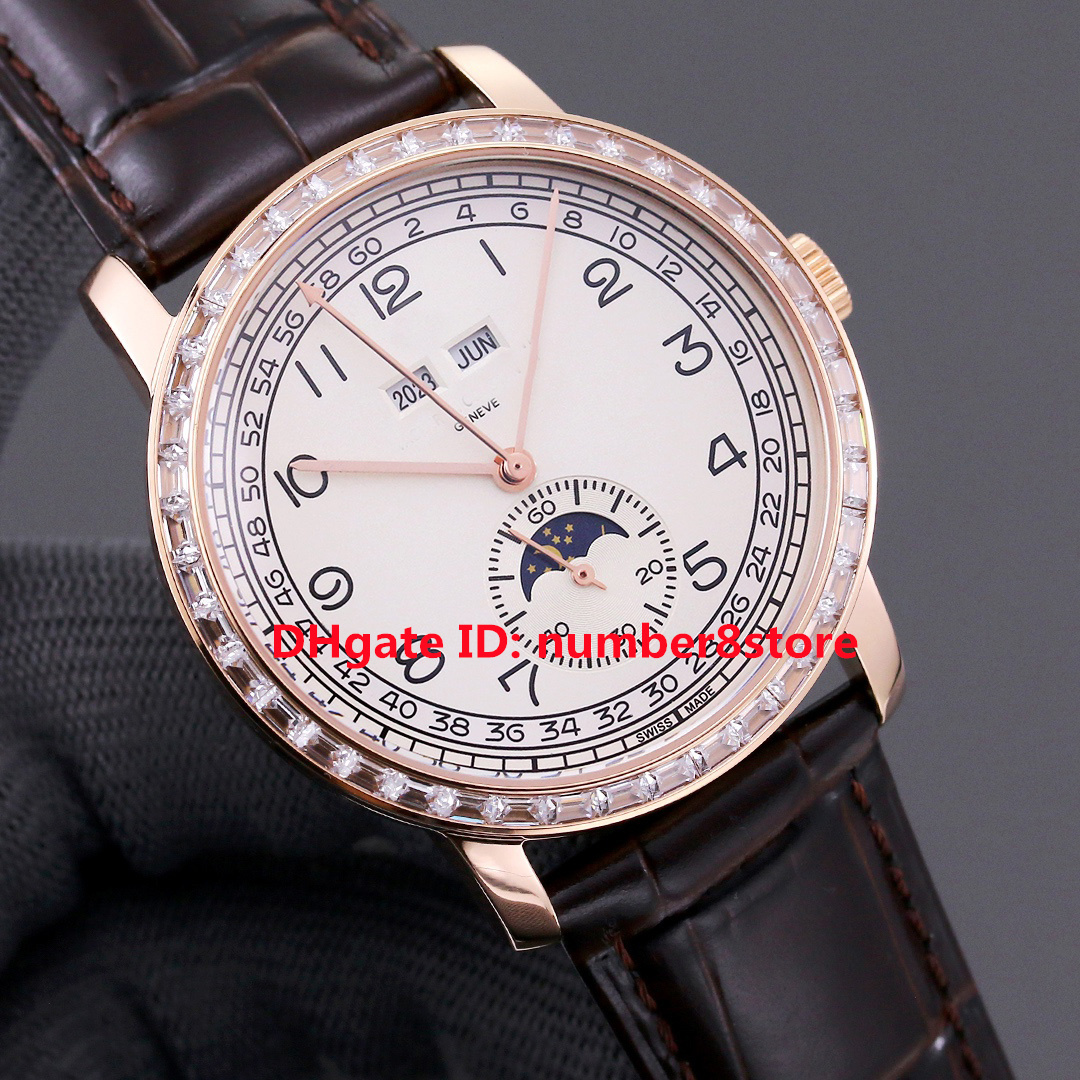 TW Factory 3100V/000R_B422 Multifunkcja Perideal Calendar Swisswatch Swiss Automatyczne mechaniczne mechaniczne Diamentowe Zegarek Sapphire Crystal 18K Rose Gold Watches