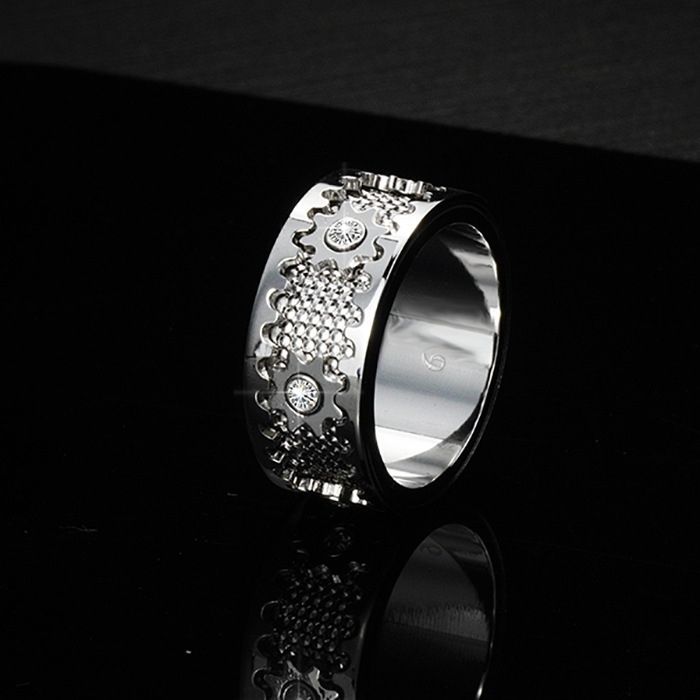 Designer Jewelry New Style Gear Ring pour hommes et femmes