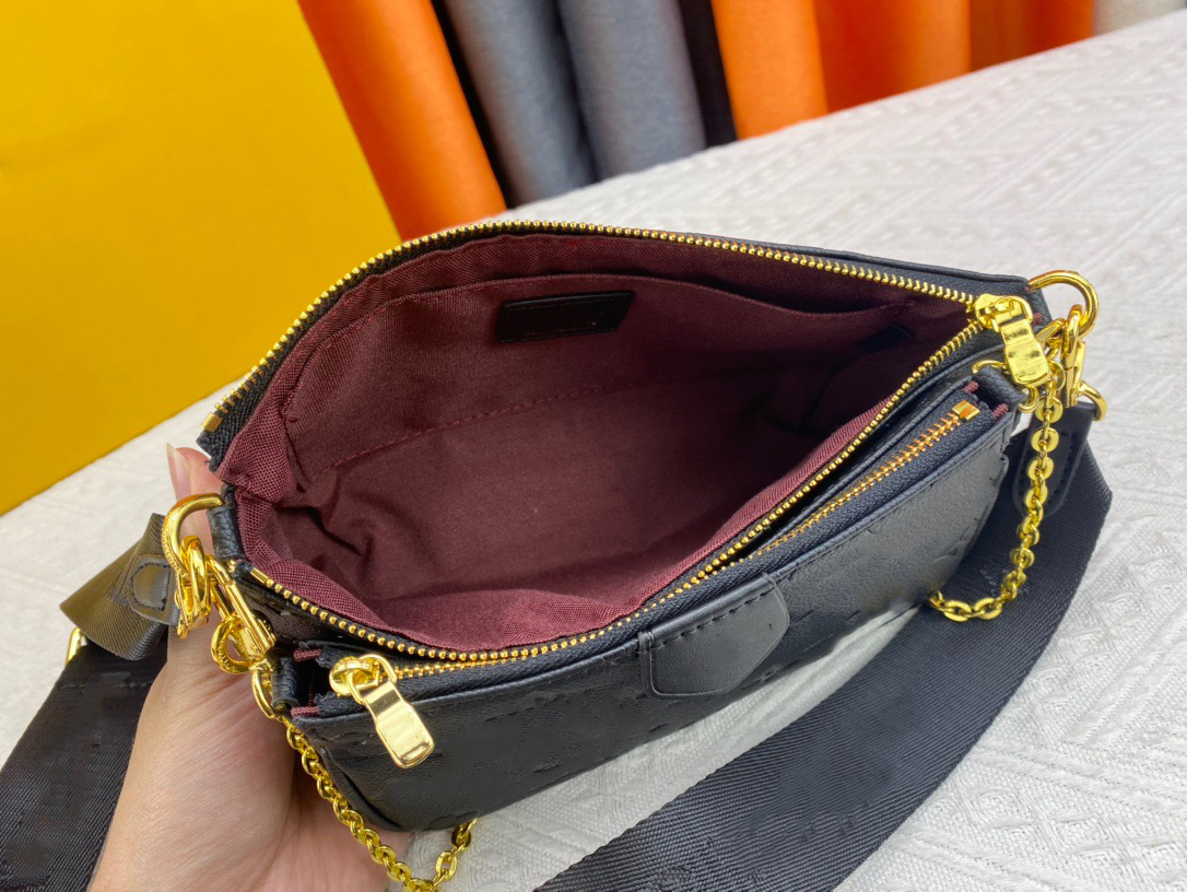 Designer Bag Fashion Luxury Bag Embossing Lady Chain Purse Genuine Leather Bag Shoulder Bag Adaptable Envelope Pouch with Box