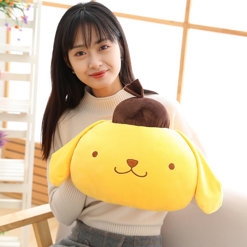 Cute cartoon kt pudding dog warm hand pillow Stuffed toy doll can intervene to cover the nap pillow girls doll