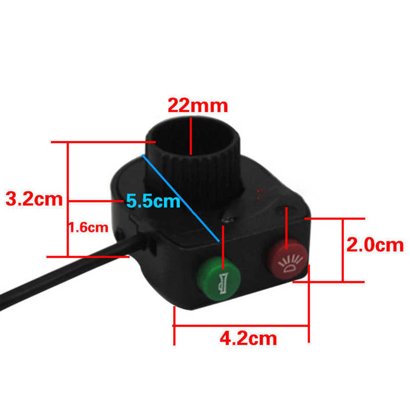 Nouveau phare antibrouillard universel marche/arrêt phare de voiture électrique deux-en-un combinaison klaxon interrupteur accessoires de véhicule électrique