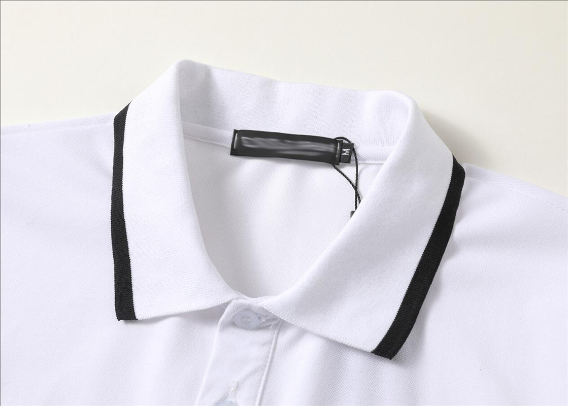 2023Men's Polos Summer Men's Cotton Fashion Lace Lapel Short Sleeve Printed Casual POIO Shirt M-3XL