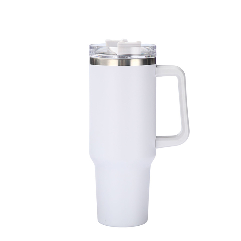 40 Unzen Tumbler Edelstahl Strohbecher Doppel Vakuum Wasserflasche Reise tragbare große Kapazität Tasse Kaffee Bierkrug mit Griff und Deckel Auto Tasse Großhandel