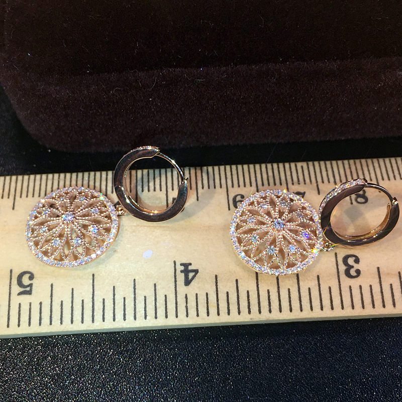 Catcher network 14K Gold Filled Earring Round Hollow Wedding Gemstone le donne Peridot Bizuteria Drop Earring Jewelry
