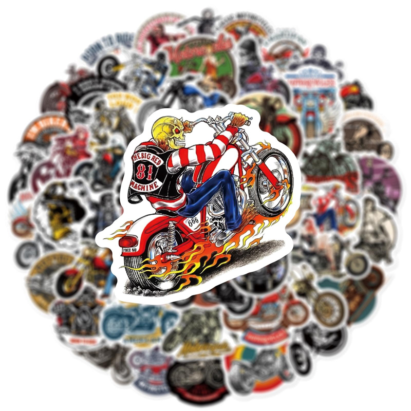 50st coola motorcykelklistermärken graffiti klistermärken för diy bagage bärbar dator skateboard motorcykel cykel klistermärken