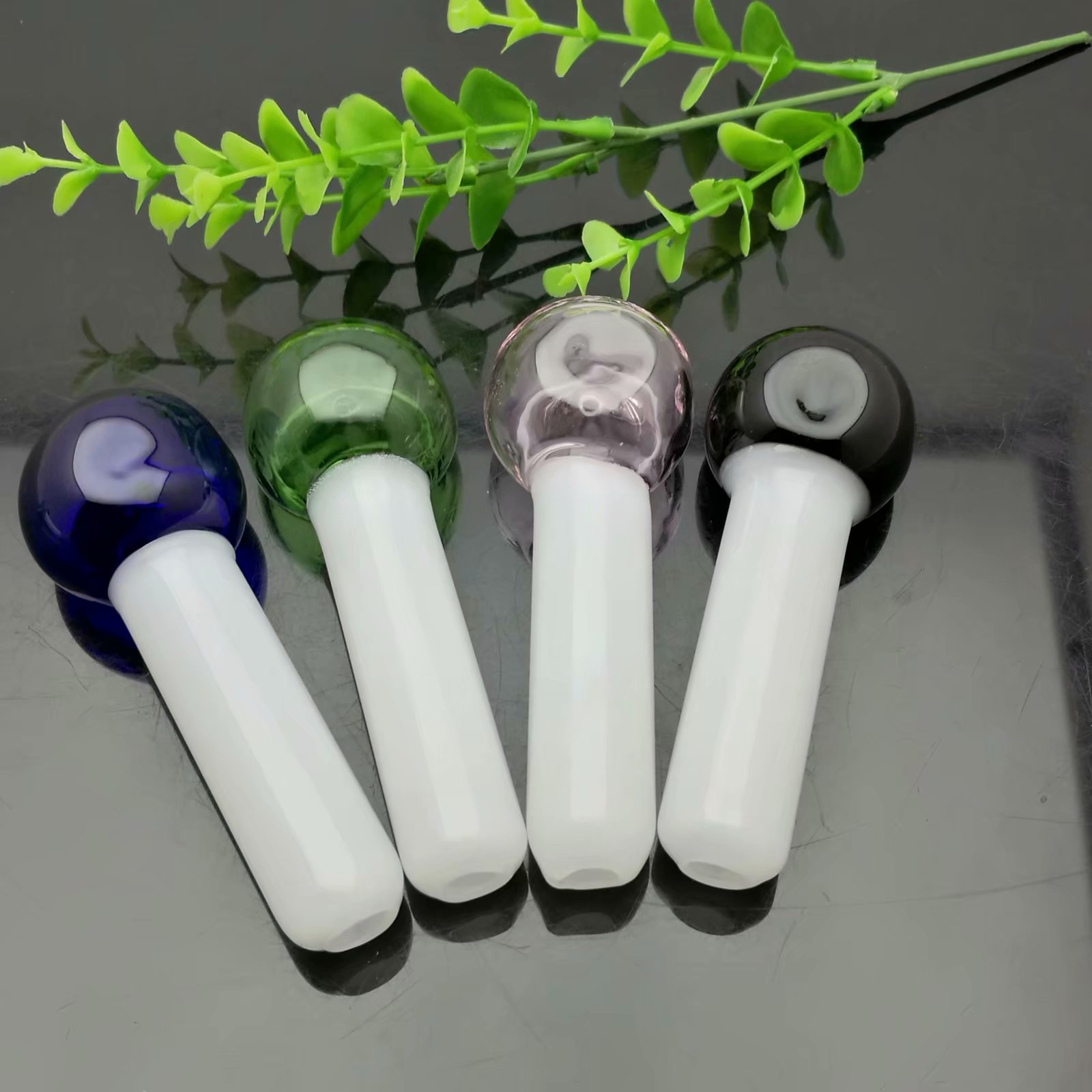 Glass Smoking Pipes Manufacture Hand-blown bongs White labeled pipe