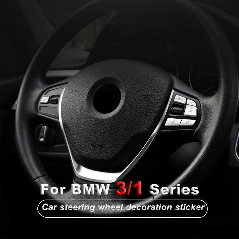 Wholesale Car Steering Wheel Sticker Cover for BMW 1 3 Series F20 F30 F34 3GT 320i 328i 118 Middle Badge Trim Carbon Look