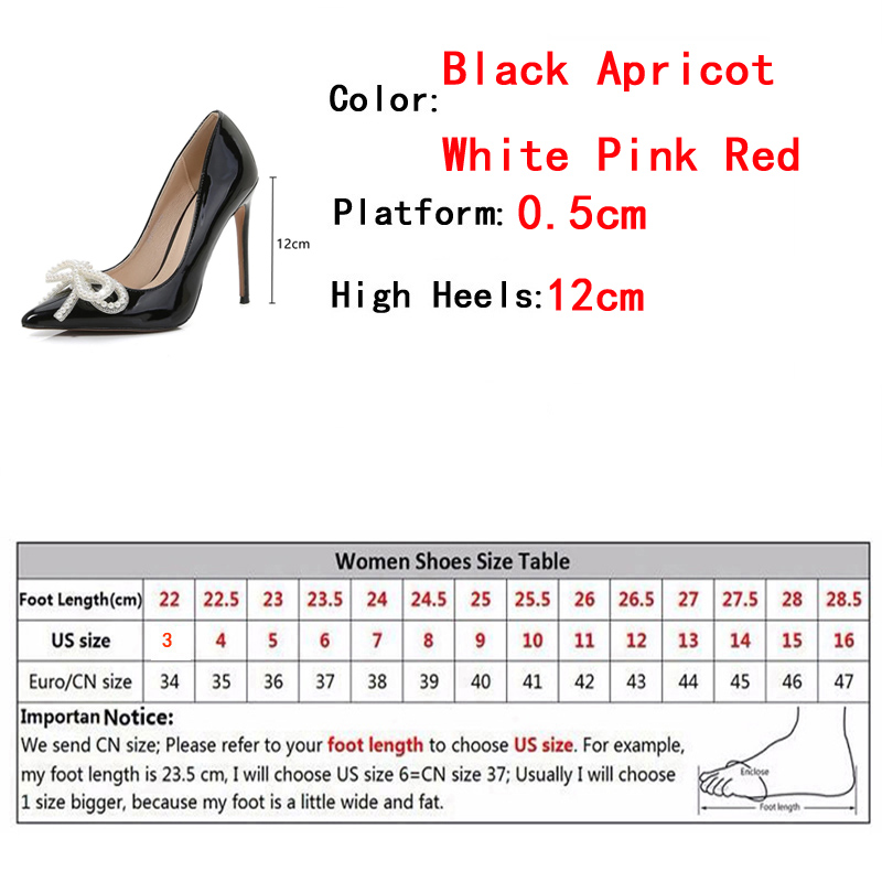 Liyke New Style Pearl Bowknot Stiletto Pompe da donna Fashion Pink Patent Leather 12CM Tacchi alti Ciabatte Big Size 45 46 Scarpe femminili