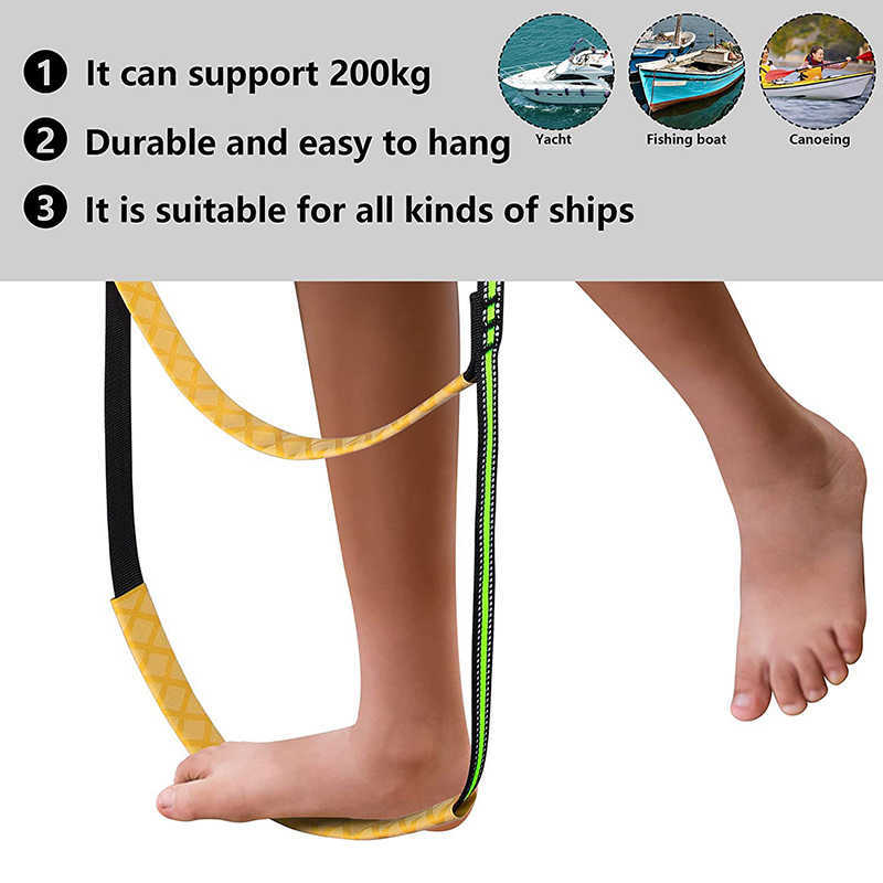 New Water Entertainment Inflatable is Very Simple to Climb Folding Ladder Nylon Belt Ladder Rope For Iatable Boat Kayak Motorboat